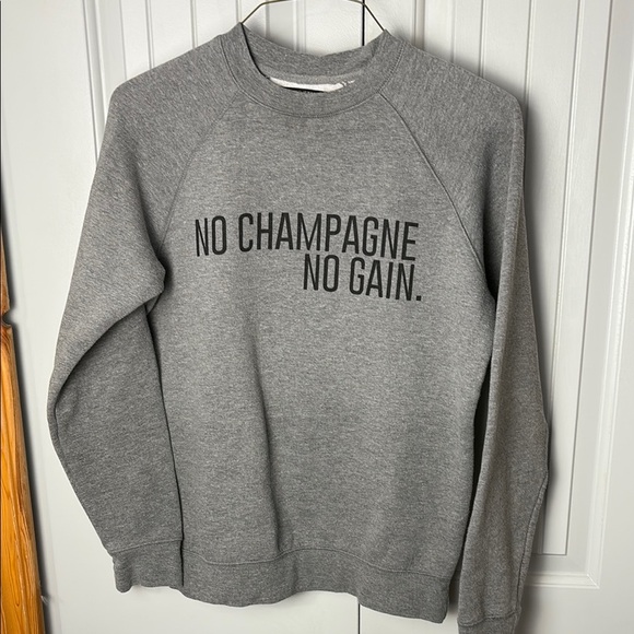 Brunette The Label Other - Grey “Brunette” Label Crewneck Sweater